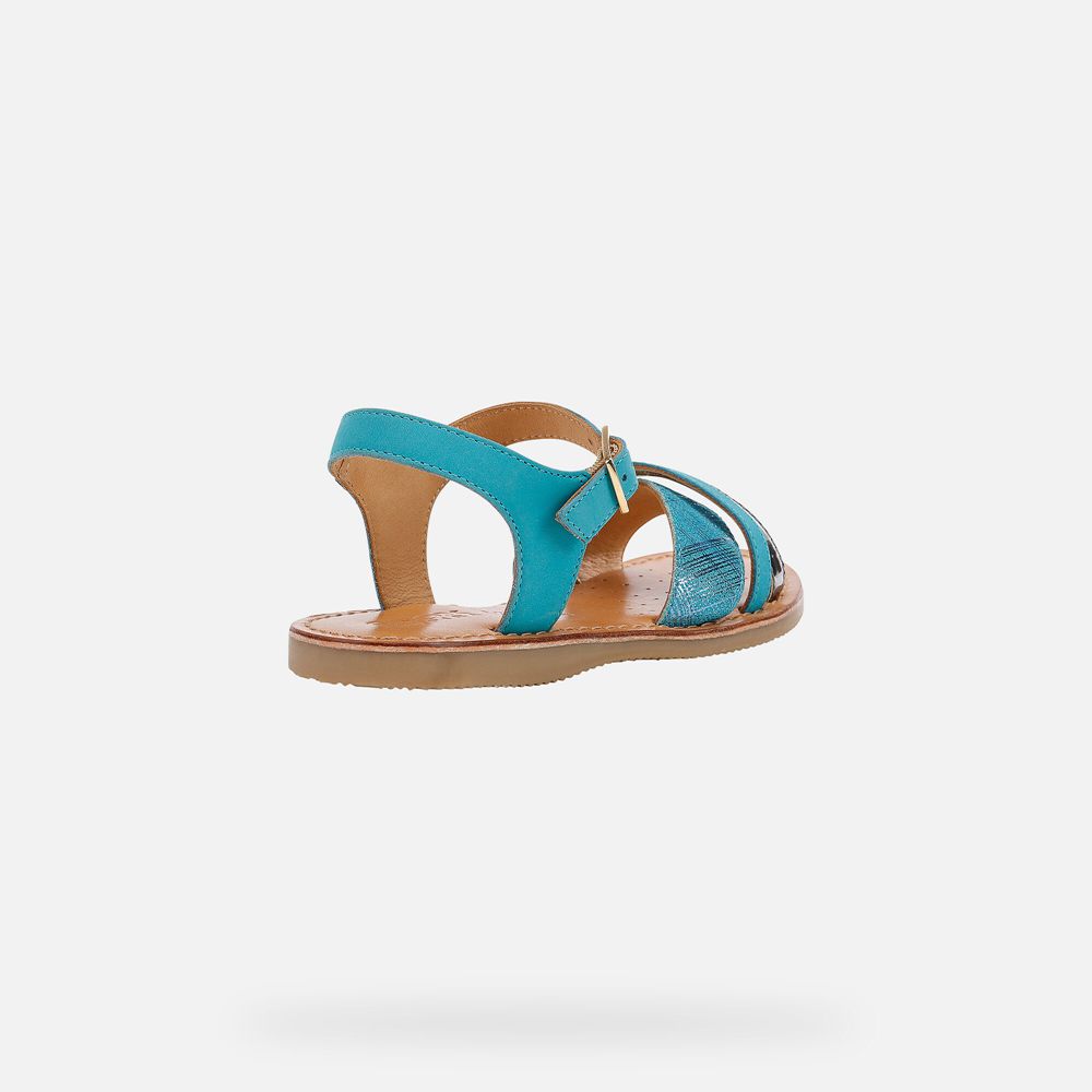 Geox Sandals Turquoise Eolie - Geox Girls Shoes - REVKWQ867